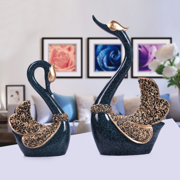 Creative home swan ornaments Nordic simple TV cabi...